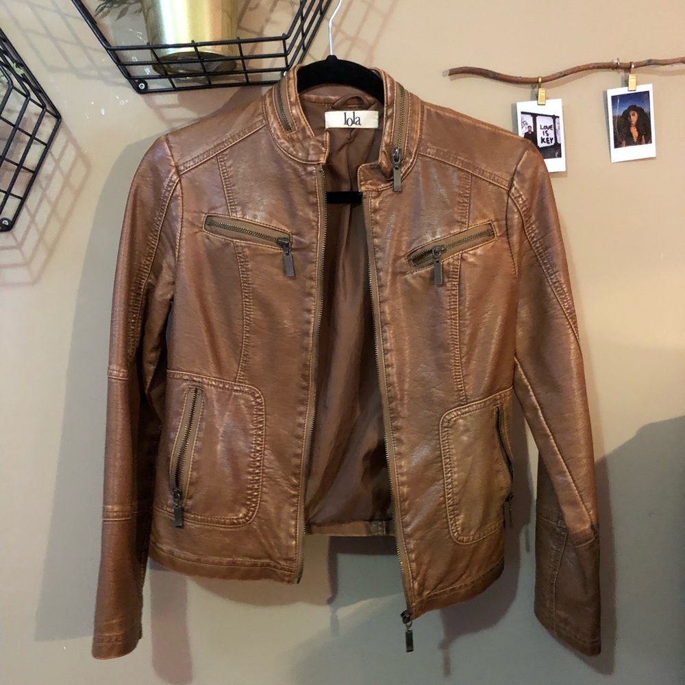 Lola Small Brown Leather Jacket